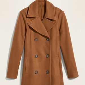 *NWT* Long soft-brushed peacoat